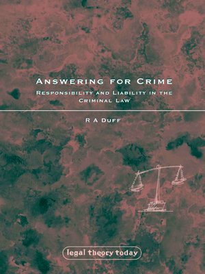 cover image of Answering for Crime